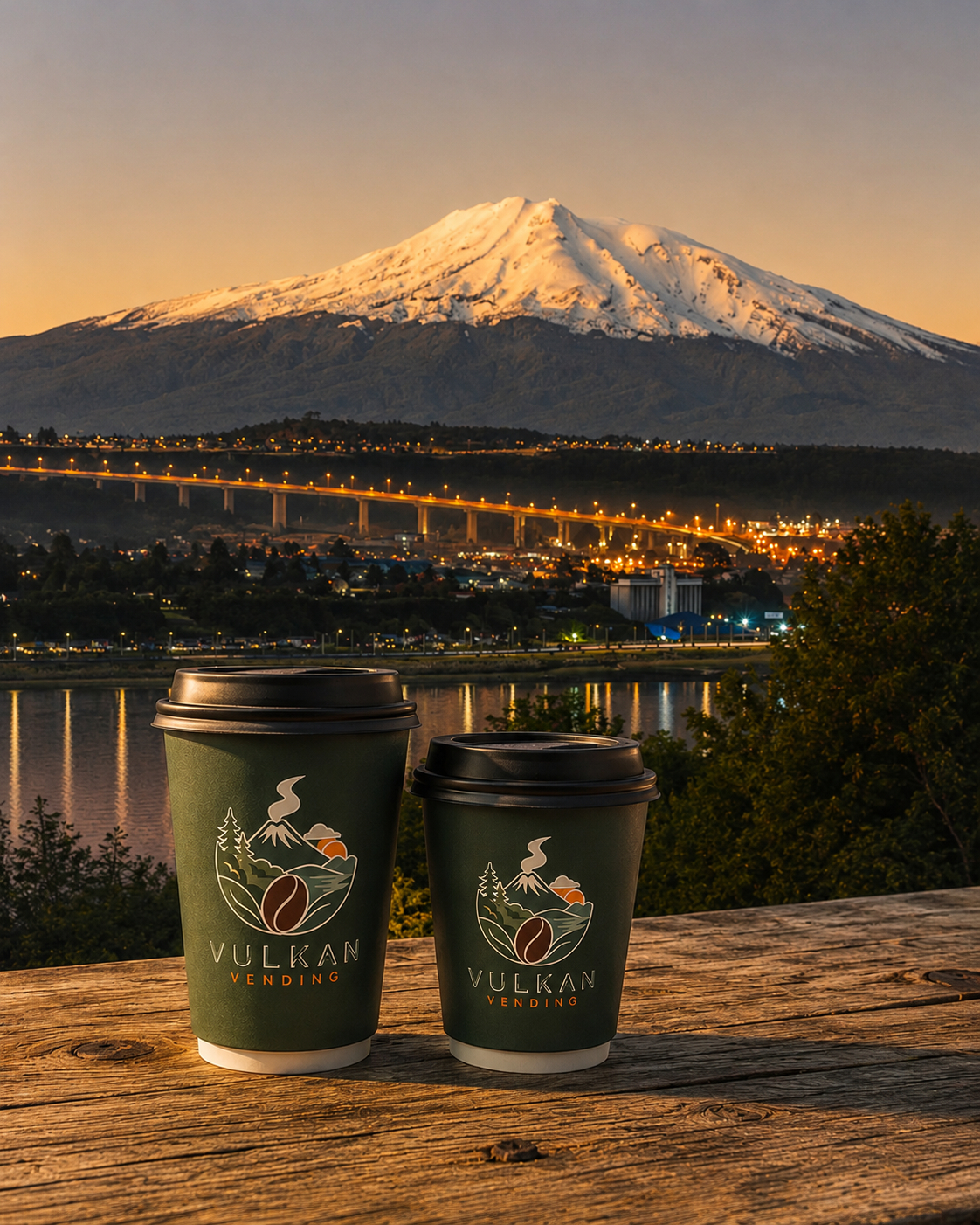 Vulkan Vending en el sur de Chile